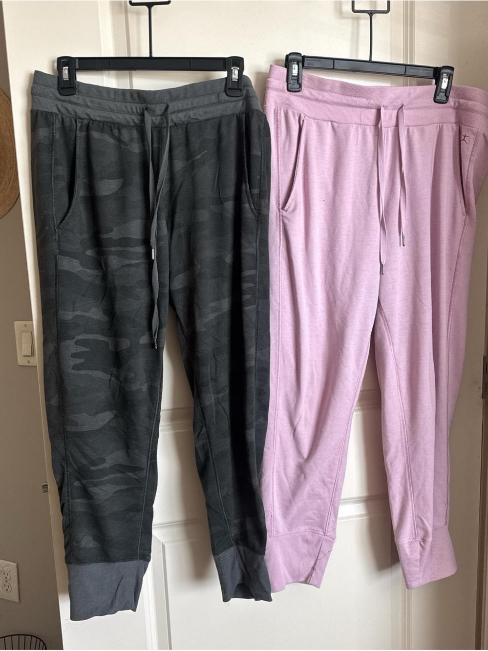 Cozy Jogger Pants - Pink and Dark Gray Camo